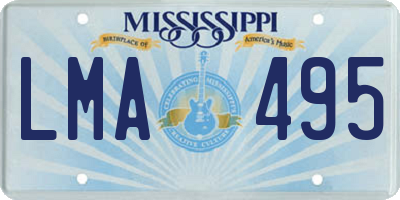 MS license plate LMA495