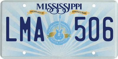 MS license plate LMA506