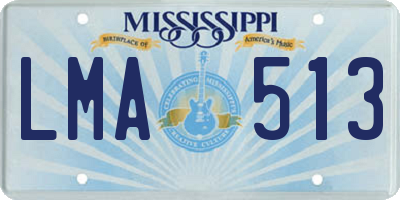 MS license plate LMA513