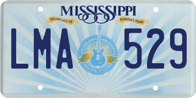 MS license plate LMA529
