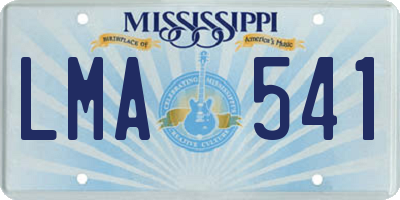 MS license plate LMA541