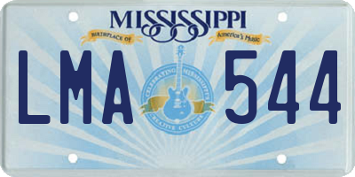 MS license plate LMA544