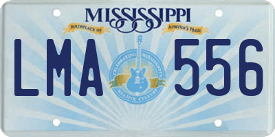 MS license plate LMA556