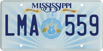 MS license plate LMA559