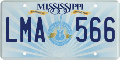 MS license plate LMA566