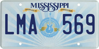 MS license plate LMA569