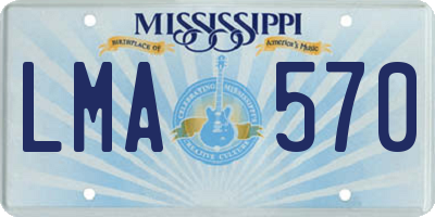 MS license plate LMA570