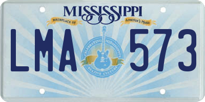 MS license plate LMA573