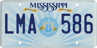 MS license plate LMA586