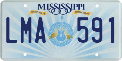 MS license plate LMA591