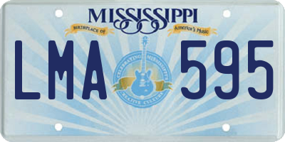 MS license plate LMA595