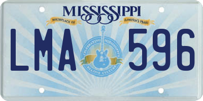 MS license plate LMA596