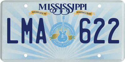MS license plate LMA622