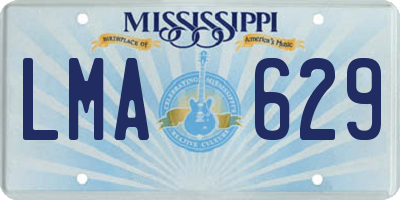MS license plate LMA629