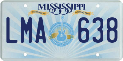 MS license plate LMA638