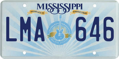 MS license plate LMA646