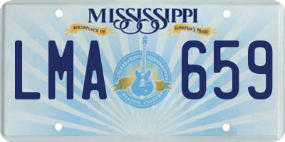 MS license plate LMA659