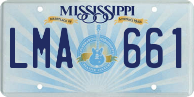 MS license plate LMA661