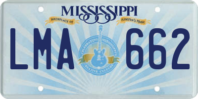 MS license plate LMA662
