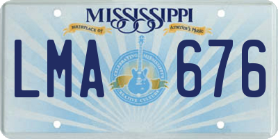 MS license plate LMA676