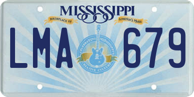 MS license plate LMA679