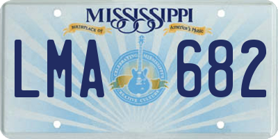 MS license plate LMA682