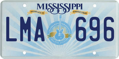 MS license plate LMA696