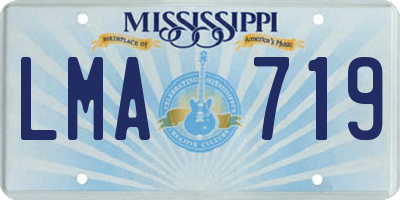 MS license plate LMA719