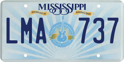 MS license plate LMA737