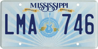 MS license plate LMA746