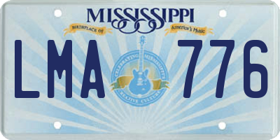 MS license plate LMA776
