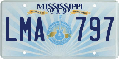 MS license plate LMA797