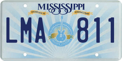 MS license plate LMA811