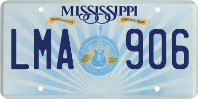 MS license plate LMA906