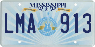 MS license plate LMA913