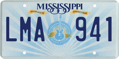 MS license plate LMA941