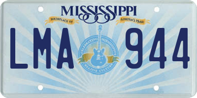 MS license plate LMA944