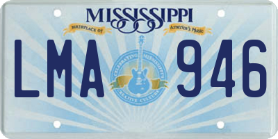 MS license plate LMA946