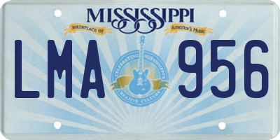 MS license plate LMA956