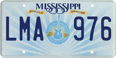 MS license plate LMA976