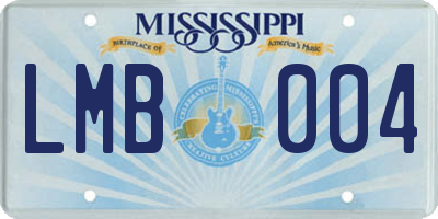 MS license plate LMB004
