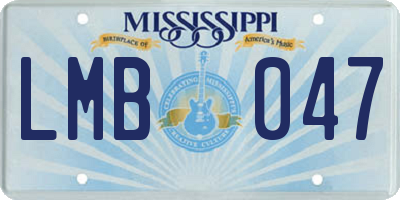 MS license plate LMB047