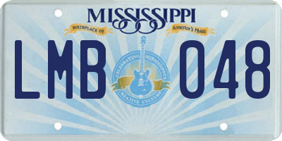 MS license plate LMB048