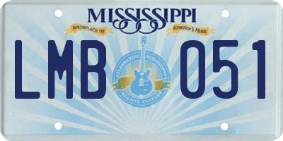 MS license plate LMB051