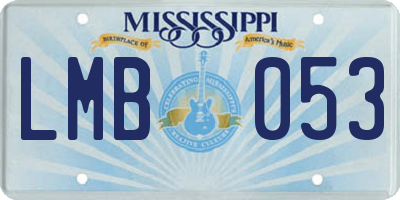 MS license plate LMB053