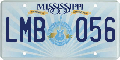 MS license plate LMB056