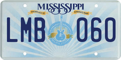 MS license plate LMB060