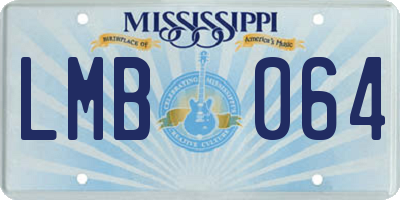 MS license plate LMB064