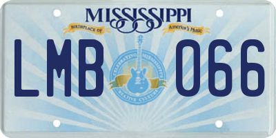 MS license plate LMB066