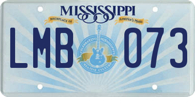 MS license plate LMB073